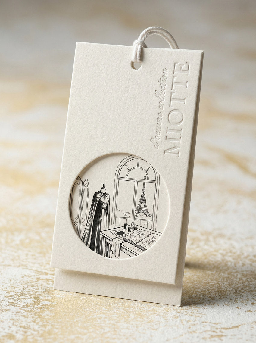 Etichete duble premium pentru atârnare - Pentru ateliere de croitorie la comandă și personalizată (producători de îmbrăcăminte)
