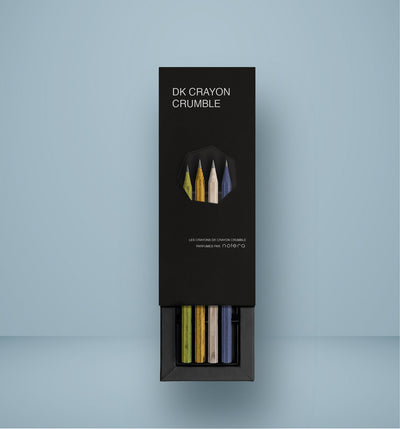 Bulky Cutout Sleeve and Drawer Box + Interlocking folded cardboard nest - For Scented Crayons