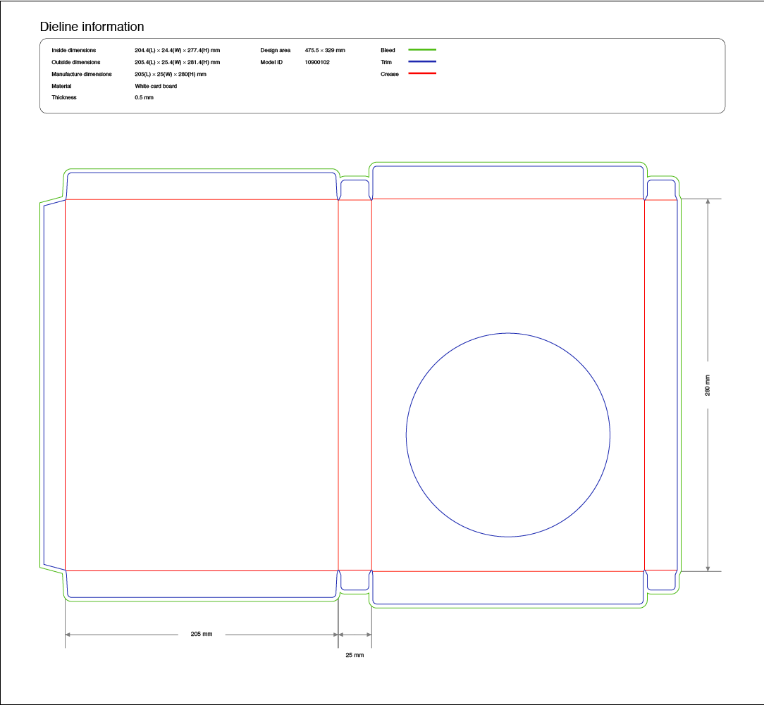 Tuck End  Box ( with window ) - Packaging - For Speciality Pasta + Stamp Label