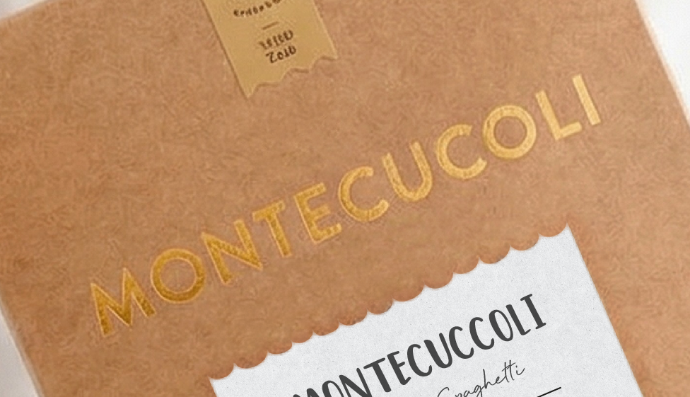 Tuck End  Box ( with window ) - Packaging - For Speciality Pasta + Stamp Label