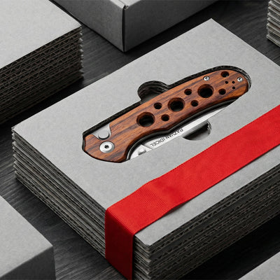 Corrugated  Nest Packaging with Ribbon - For Penknife