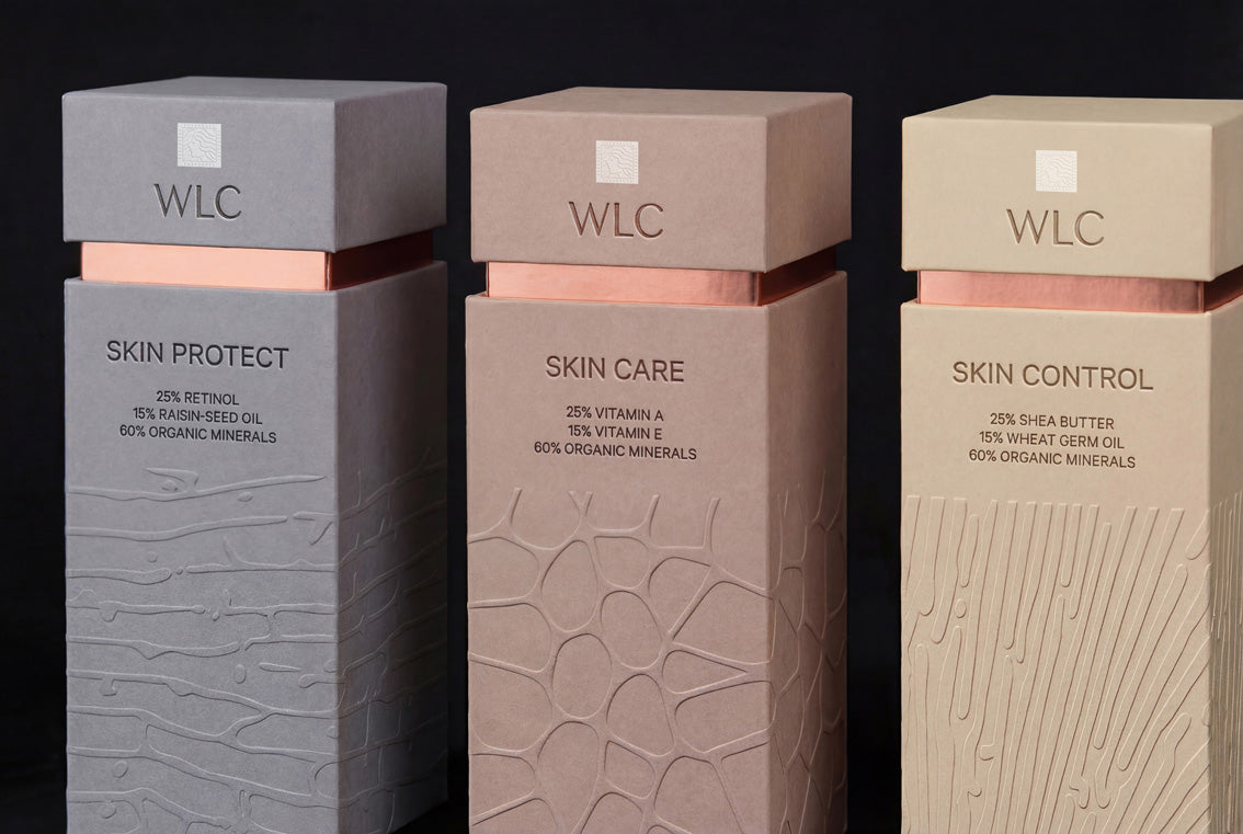 Double Lid - Box for Skin Care + Stamp Label + Self Adhesive Label (for Bottle)