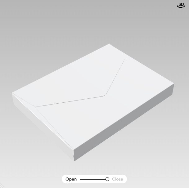 Envelope  Box + Insert Tag (with double tape seal) - For Rarities Origin Chocolate