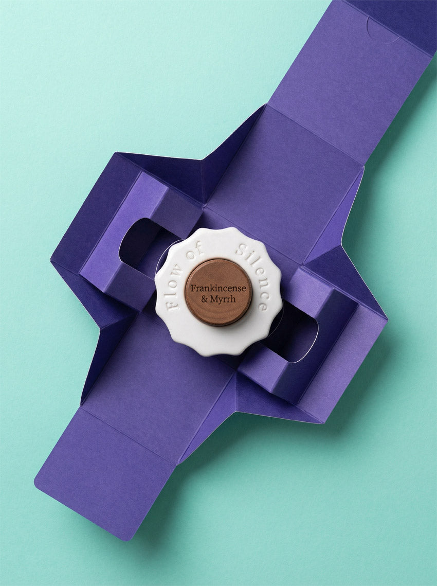 Folding Polygonal Box+Auto-locking Cutout Nest+Self Adhesive Label (for Bottle) - For Home Fragrance