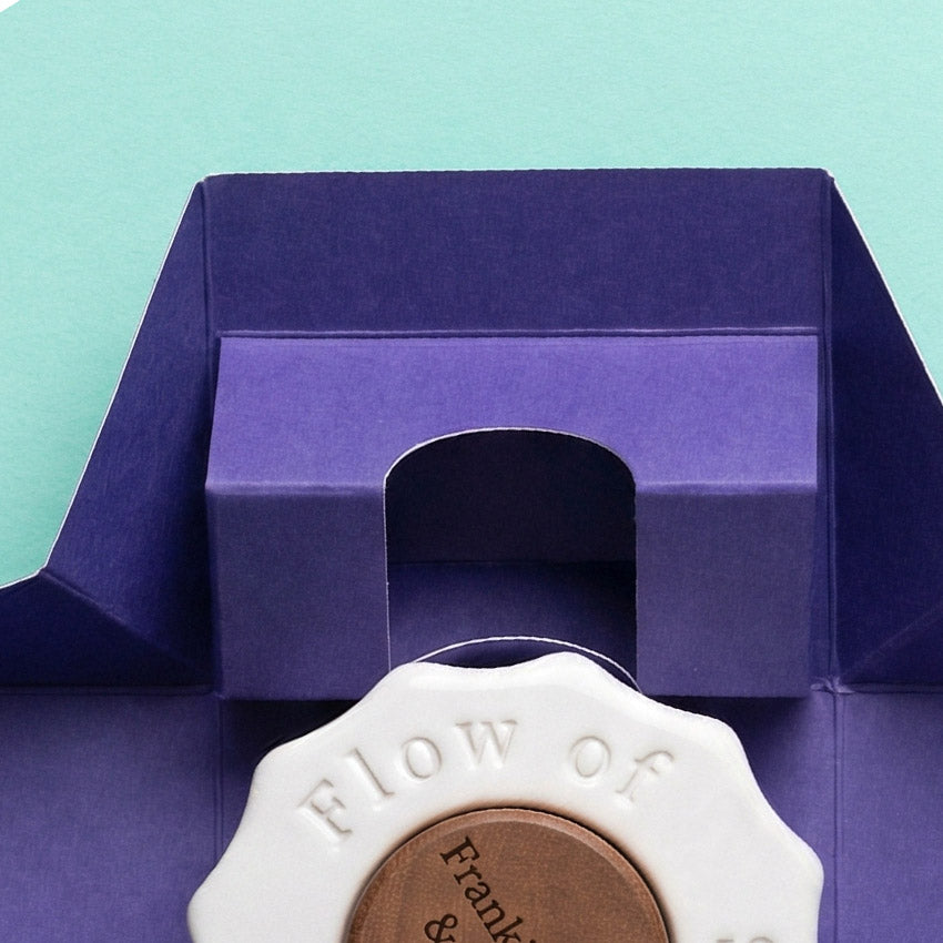 Folding Polygonal Box+Auto-locking Cutout Nest+Self Adhesive Label (for Bottle) - For Home Fragrance