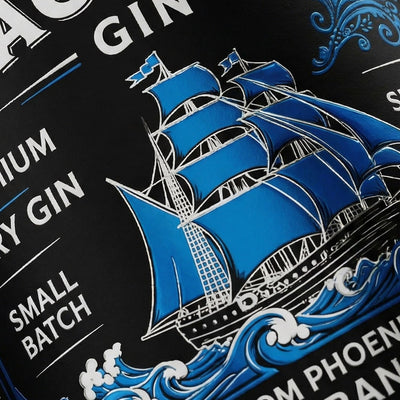 High End label - For Gin  bottles