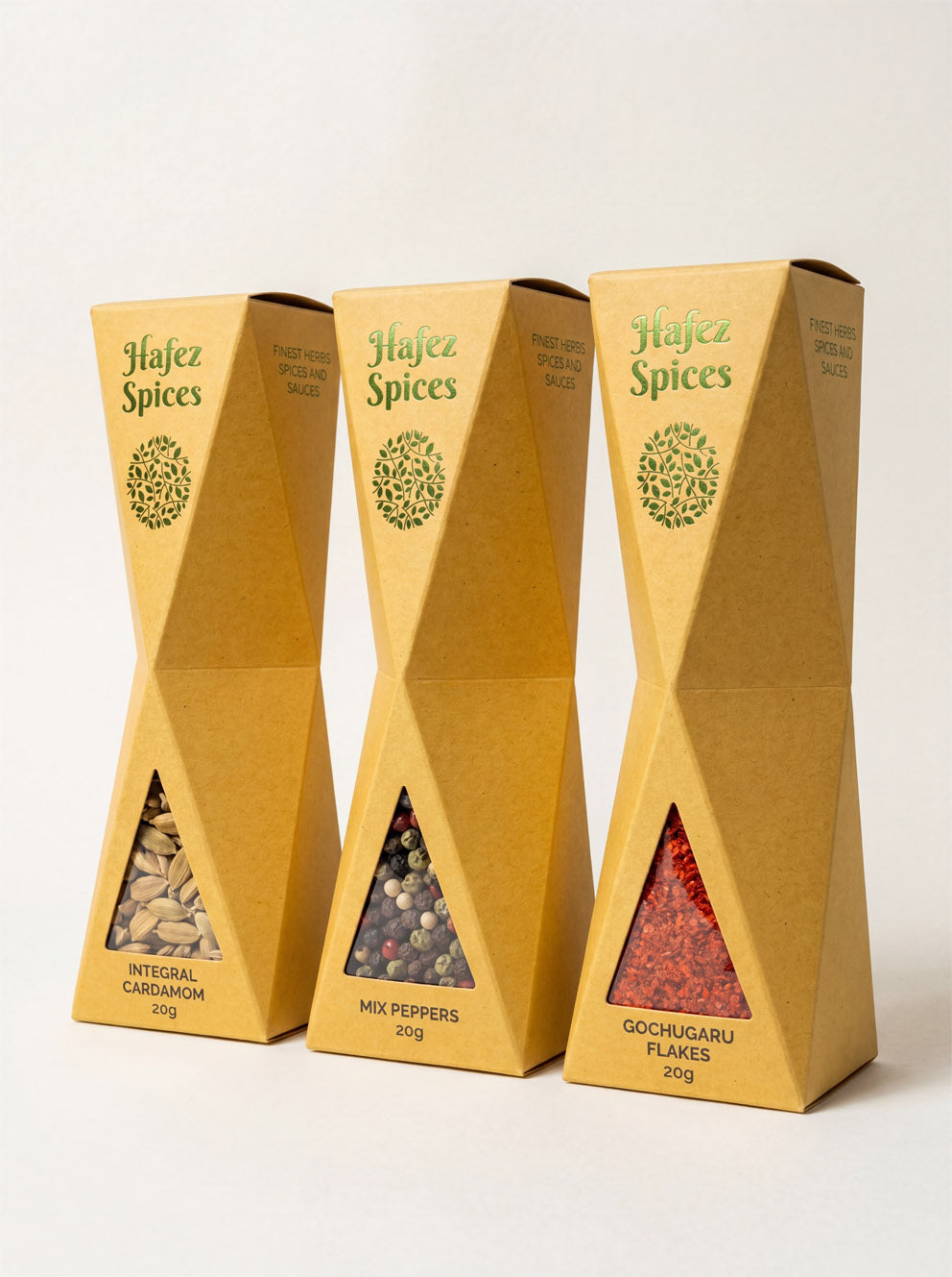 Poligonal Tuck-End Box (with cutout window) - For Spices & Herbs