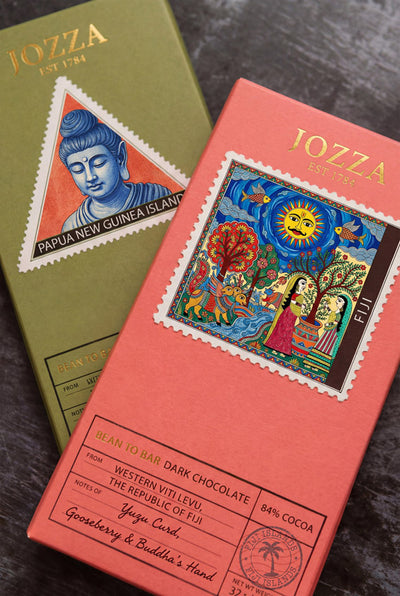 Single-Origin Chocolate - Box + Stamp Label - with double tape seal