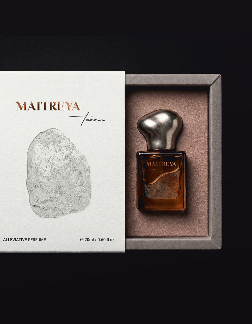 Sleeve and Tray Box with Window Insert + Interlocking Cutout Nest + Self Adhesive Label (for Bottle) - For Limited Edition Perfume