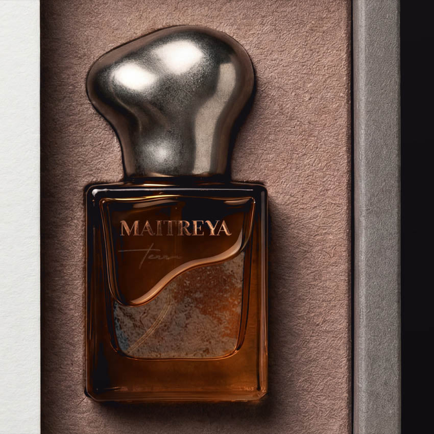 Sleeve and Tray Box with Window Insert + Interlocking Cutout Nest + Self Adhesive Label (for Bottle) - For Limited Edition Perfume