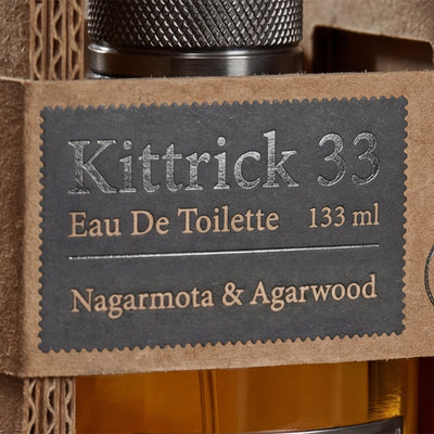 Double Sleeve - Sustainable Box for Eau De Toilette + Stamp Label ( one or each Sleeve) +Self Adhesive Label (for Bottle)