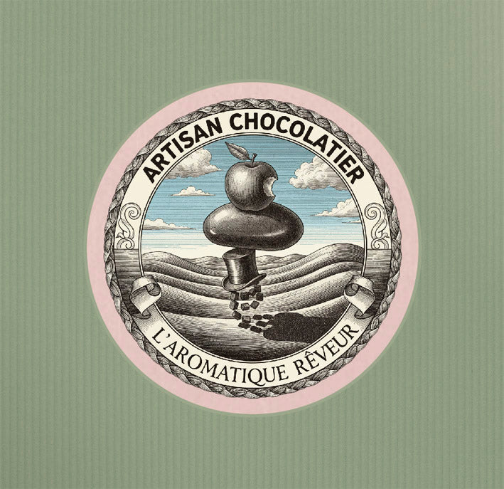 Tray Box + Cardboard criss-cross insert  with Debossed Stamp Label - For 15 Praline