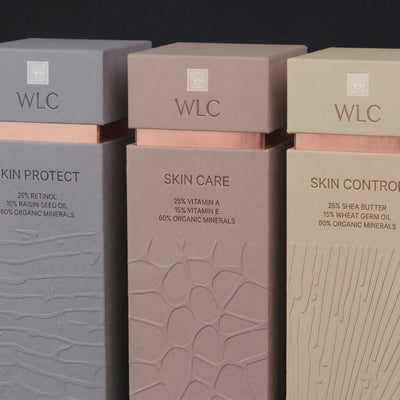 Double Lid - Box for Skin Care + Stamp Label + Self Adhesive Label (for Bottle)